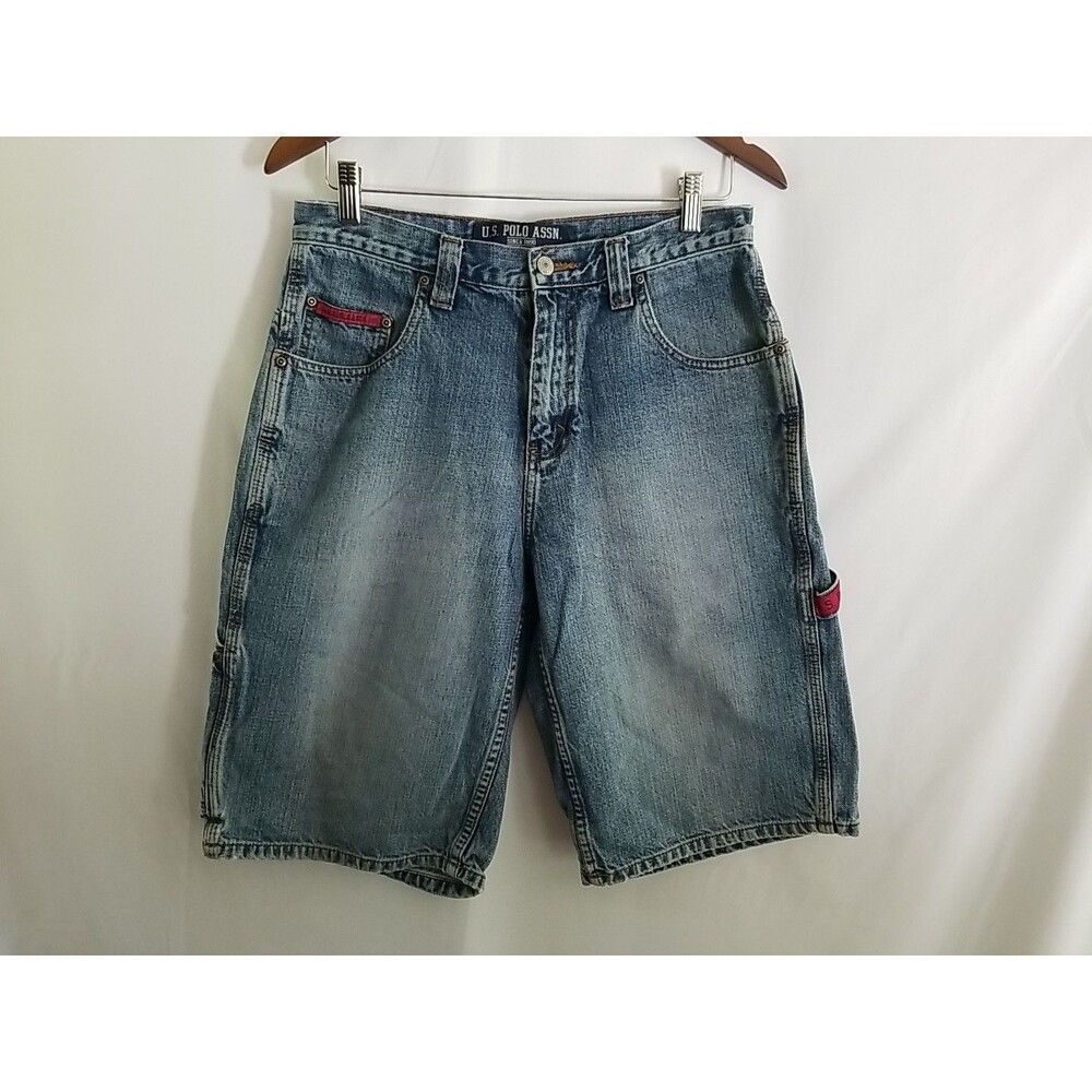 U.S. Polo Assn Shorts Men's Blue Denim Zipper Fly Size 30